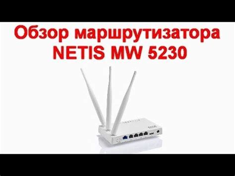 Основные функции маршрутизатора netis mw5230