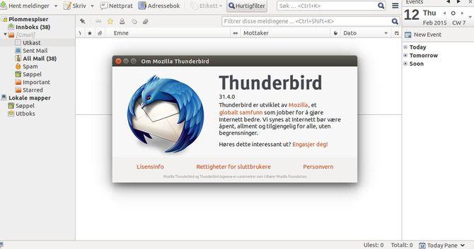 Почтовая программа Thunderbird